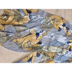 Picasso Blue Period Abstract Scarf  60" x 13"‎
